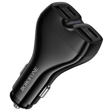 Автомобильное зарядное устройство Borofone BZ35 Leader PD15W+QC3.0 total 30W (2USB-A/2C) - Black