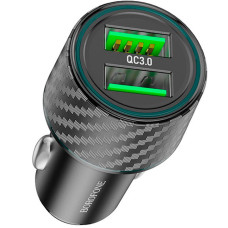Автомобильное зарядное устройство Borofone BZ21A Brilliant QC3 total 36W (2USB-A) - Black