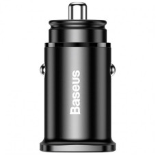 Автомобільний зарядний пристрій Baseus Square Metal PD 3.0 QC 4.0+ 30W USB + Type-C (CCALL-AS) - Чорний