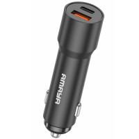 Автомобільний зарядний пристрій Amaya ACC-09 PD22.5W+QC3.0 total 40.5W (1USB-A/1C) Black