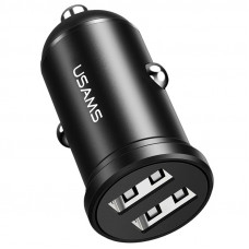 Автомобильное зарядное устройство Usams US-CC114 C20 Dual USB Mini - Черный