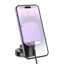 Автотримач з БЗП Hoco HW18 Crystal (center console) - Romantic purple