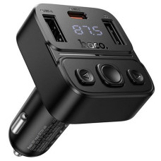 Автомобільний зарядний пристрій FM модулятор Hoco E87 Delta 35W (1USB-A/1C) - Black