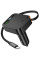 Автомобільний зарядний пристрій Hoco NZ18 Guardian PD65W with retractable cable (1USB-A/2C) - Black - фото
