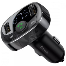 Автомобільний зарядний пристрій FM модулятор Baseus S-09A 10W (2USB-A) (CCMT) - Black