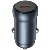 Автомобильное зарядное устройство Borofone BZ32 Fresh PD30W (1USB-C) Metal gray