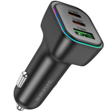 Автомобильное зарядное устройство Borofone BZ28C Trophie PD60W+QC3.0 (1USB-A/2C) - Black