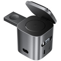 БЗП Acefast Z9 6in1 35W GaN + Мережевий зарядний пристрій 45W Metal grey