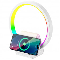 Бездротовий зарядний пристрій WIWU Wi-W021 2 in 1 Wireless Charger+Bluetooth Speaker - White