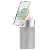 БЗП WIWU Wi-W022 3 in 1 Wireless Charger+Bluetooth Speaker - White