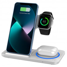 Бездротовий зарядний пристрій WIWU Wi-W020 3 in 1 wireless charger - White