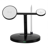 Беспроводное зарядное устройство WIWU Wi-W032 Magnetic 4 in 1 Cableless Charger - Black