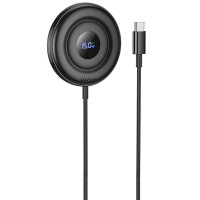 Беспроводное зарядное устройство Hoco CW61 Phantom magnetic with digital display - Black