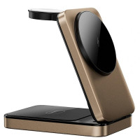 Беспроводное зарядное устройство WIWU Wi-W038 Triple 3 in 1 wireless charger - Gold