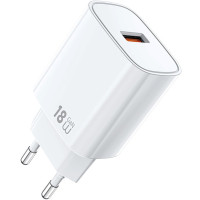 Сетевое зарядное устройство WIWU G006 Essen QC3.0 18W GaN (1USB-A) - White