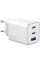 Сетевое зарядное устройство WIWU G026 Cube PD67W+QC3.0 GaN (1USB-A/2C) - White - фото
