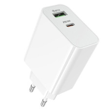 Сетевое зарядное устройство Borofone BA108A Stellar PD30W+QC3.0 (1USB-A/1C) - White