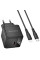 Сетевое зарядное устройство Borofone BN18 Intenso PD20W (1USB-C) + кабель Type-C to Lightning - Black - фото