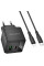 Сетевое зарядное устройство Borofone BN19 Intenso PD20W+QC3.0 (1USB-A/1C) + кабель Type-C to Lightning - Black - фото
