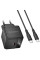 Сетевое зарядное устройство Borofone BN18 Intenso PD20W (1USB-C) + кабель Type-C to Type-C - Black - фото