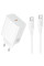 Сетевое зарядное устройство Borofone BA109A Star PD40W (1USB-C) + кабель Type-C to Type-C - White - фото