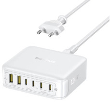 Сетевое зарядное устройство Baseus EnerFill FH21 PD120W+QC3.0 6in1 (2USB-A/4C) (E0120T) - Moon White