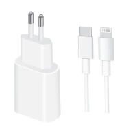 Сетевое зарядное устройство Amaya AC20CL PD20W (1USB-C) + кабель Type-C to Lightning White