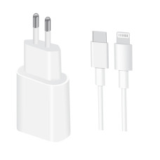 Сетевое зарядное устройство Amaya AC20CL PD20W (1USB-C) + кабель Type-C to Lightning White