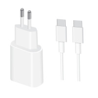 Сетевое зарядное устройство Amaya AC35CC PD35W (1USB-C) + кабель Type-C to Type-C White