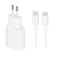 Сетевое зарядное устройство Amaya AC35CC PD35W (1USB-C) + кабель Type-C to Type-C White