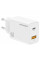 Мережевий зарядний пристрій Amaya E221D PD25W+QC3.0 (1USB-A/1C) White - фото