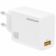 Мережевий зарядний пристрій Amaya E219S QC3.0 15W (1USB-A) White