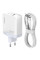 Мережевий зарядний пристрій Amaya E780T PD45W+QC3.0 GaN (1USB-A/2C) + кабель Type-C to Type-C White - фото