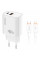 Мережевий зарядний пристрій Amaya E74D PD20W+QC3.0 (1USB-A/1C) + кабель Type-C to Lightning White - фото