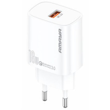 Мережевий зарядний пристрій Amaya E60S QC3.0 18W (1USB-A) + кабель USB to Type-C White
