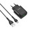 Мережевий зарядний пристрій (зарядка) Hoco C72Q Glorious QC3.0 18W (1USB-A) + кабель USB to MicroUSB - Чорний