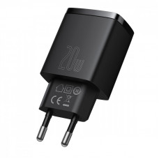 Мережевий зарядний пристрій Baseus Compact Quick Charger 20W QC+ PD (Type-C + 1USB) (CCXJ-B) - Black