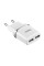 Мережевий зарядний пристрій (зарядка) Hoco C12 Charger + Cable Lightning 2.4A 2USB - Білий - фото