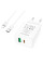 Мережевий зарядний пристрій (зарядка) Borofone BA67A PD20W+QC3.0 (1USB-A/1C) + кабель Type-C to Lightning - Білий - фото