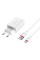 Мережевий зарядний пристрій (зарядка) Borofone BA21A Long journey QC3.0 3A (1USB-A) + кабель USB to Type-C - Білий - фото