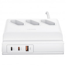 Сетевое зарядное устройство (зарядка) Usams US-CC160 P1 65W Super Si Fast Charging USB Extension Socket - White