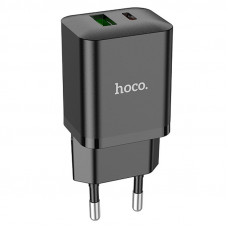 Мережевий зарядний пристрій Hoco N28 Founder 20W Type-C + USB - Black