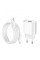 Мережевий зарядний пристрій (зарядка) Hoco C109A Fighter QC3.0 18W (1USB-A) + кабель USB to MicroUSB - White - фото