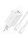 Сетевое зарядное устройство Baseus GaN5 Pro PD65W+QC3.0 (1USB-A/2C)  + кабель Type-C to Type-C (CCGP12020) - White - фото