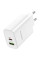 Сетевое зарядное устройство (зарядка) Borofone BN10 Sunlight PD65W (1USB-A/1C) - White - фото