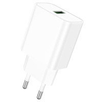 Мережевий зарядний пристрій Borofone BA72A Spring QC3.0 (1USB-A) White