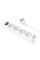 Подовжувач Hoco NS1 Aura PD20W (2USB/1Type-C/4xSocket) - White - фото