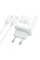 Мережевий зарядний пристрій (зарядка) Hoco C104A PD20W (1USB-C) + кабель Type-C to Type-C - White - фото