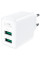 Мережевий зарядний пристрій Acefast A33 QC18W (USB-A+USB-A) dual port - White - фото