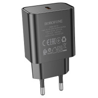 Сетевое зарядное устройство (зарядка) Borofone BA71A PD20W (1USB-C) - Черный